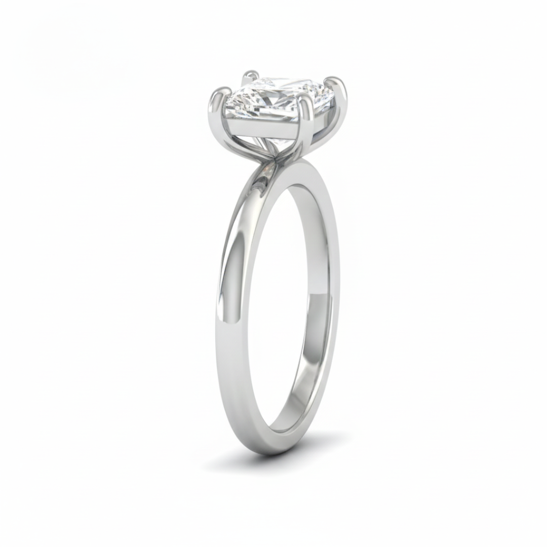 Anaya Solitaire Princess Cut With Diamond Engagement Ring