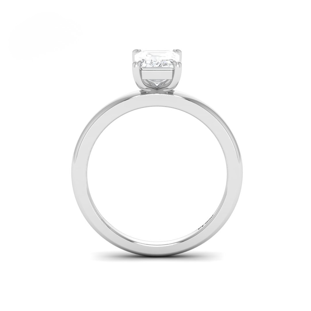 Anaya Solitaire Emerald Cut With Diamond Engagement Ring