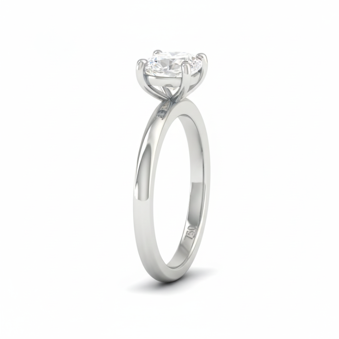 Anaya Solitaire Cushion Cut With Diamond Engagement Ring