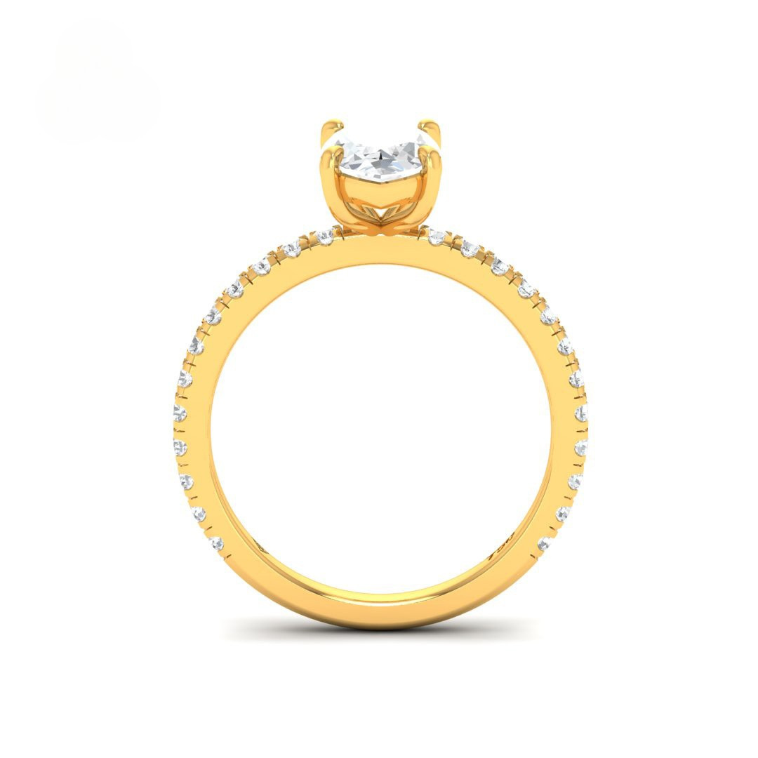Athena Marquise With Diamond Band Engagement Ring