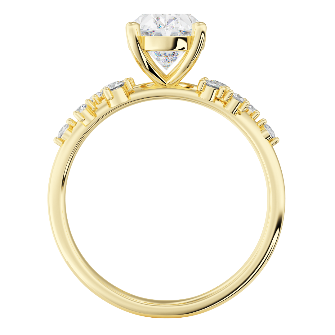 Calliope Étoile Oval Cut Diamond Band