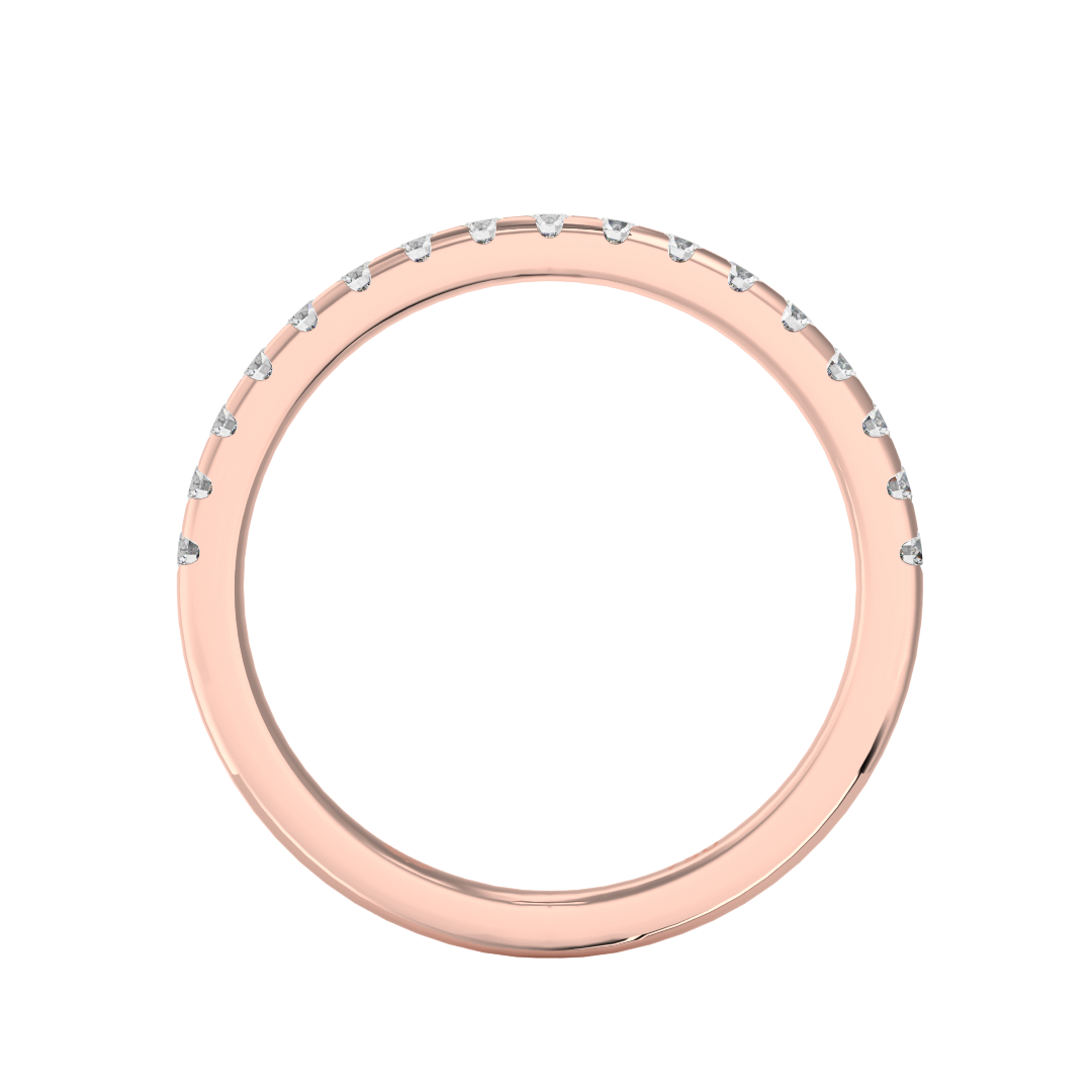 Delphine Round Brilliant Cut Gold Diamond Wedding Band