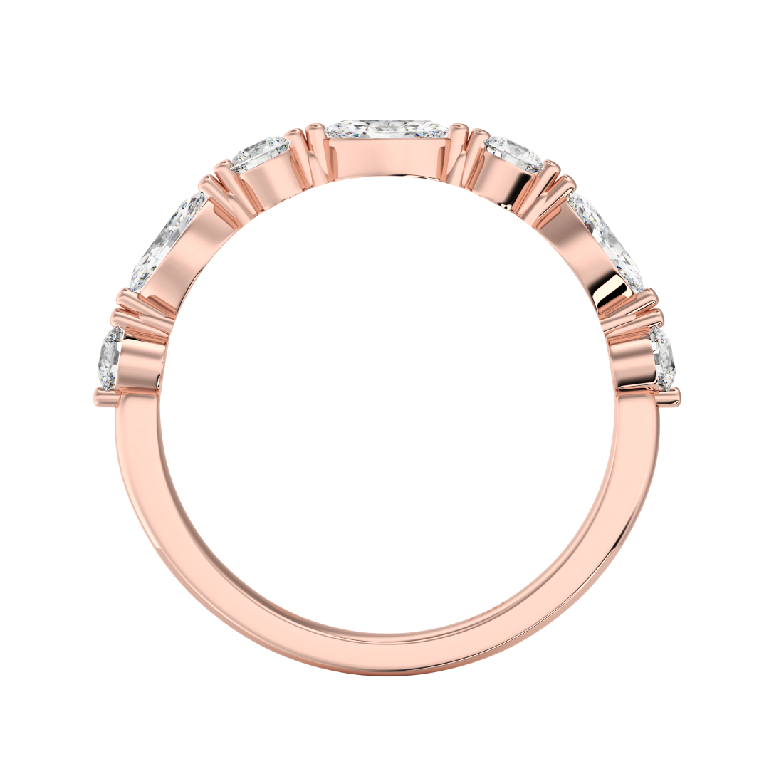 Cassandra 2 Stone Diamond Wedding Band