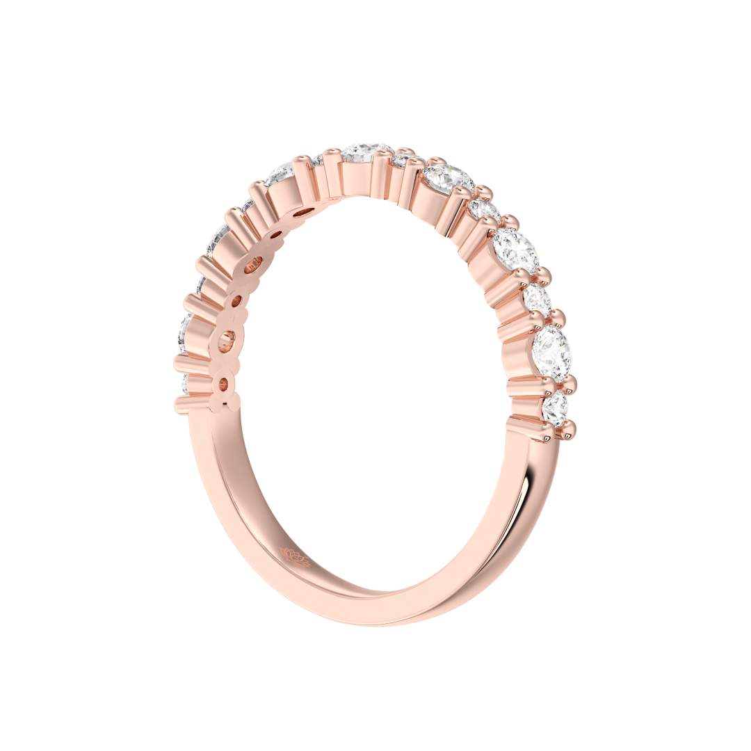 Luminara Round Brilliant Cut Diamond Wedding Band