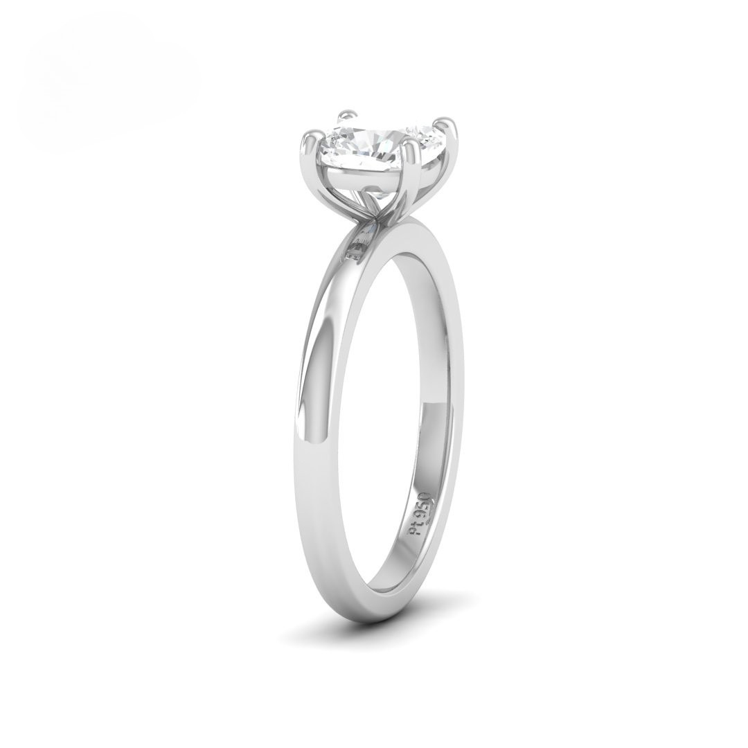 Anaya Solitaire Cushion Cut With Diamond Engagement Ring