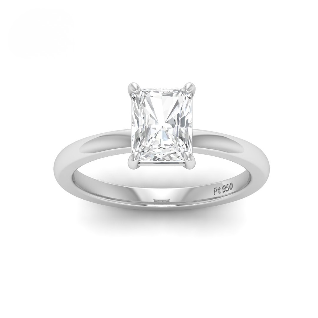 Anaya Solitaire Radiant Cut With Diamond Engagement Ring