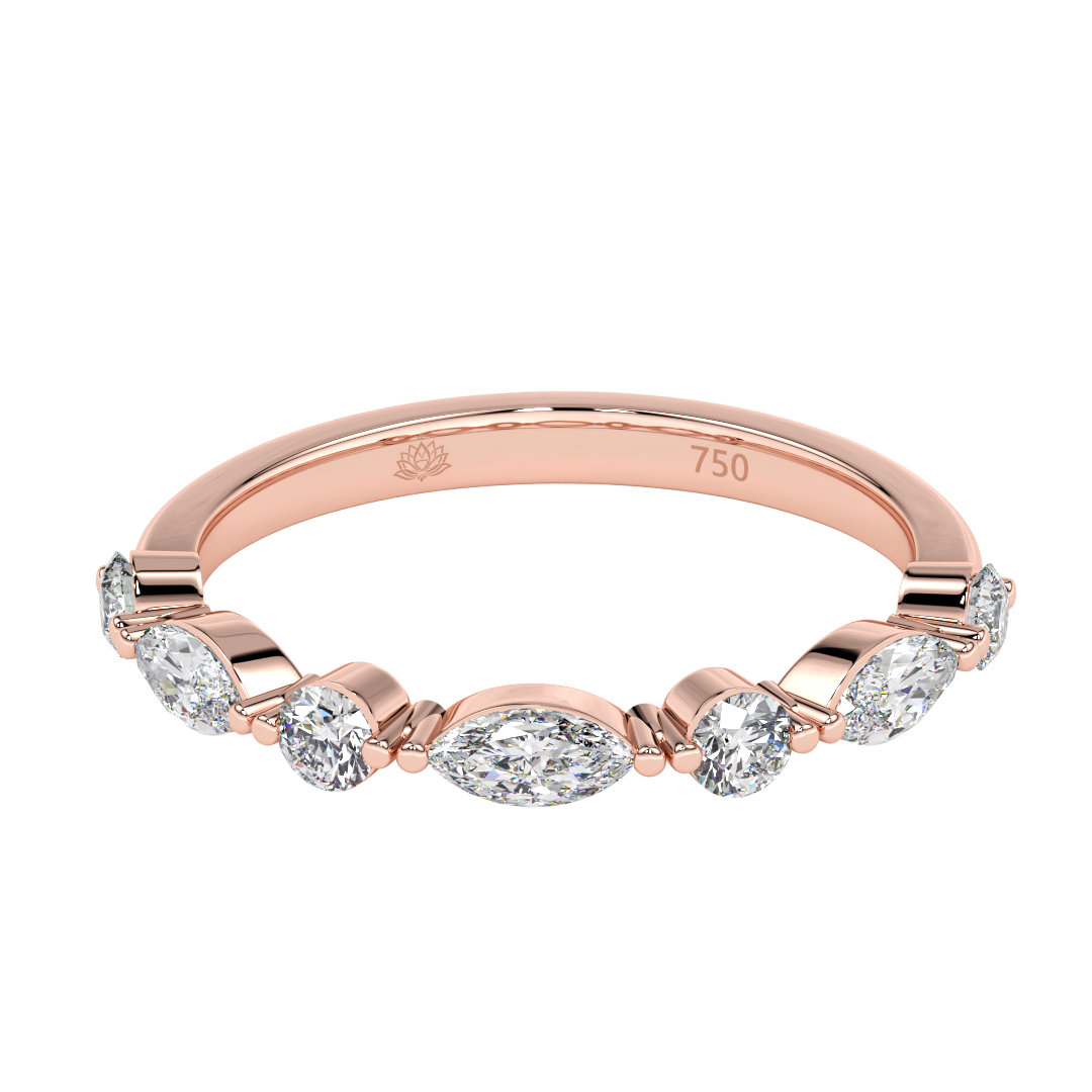 Cassandra 2 Stone Diamond Wedding Band