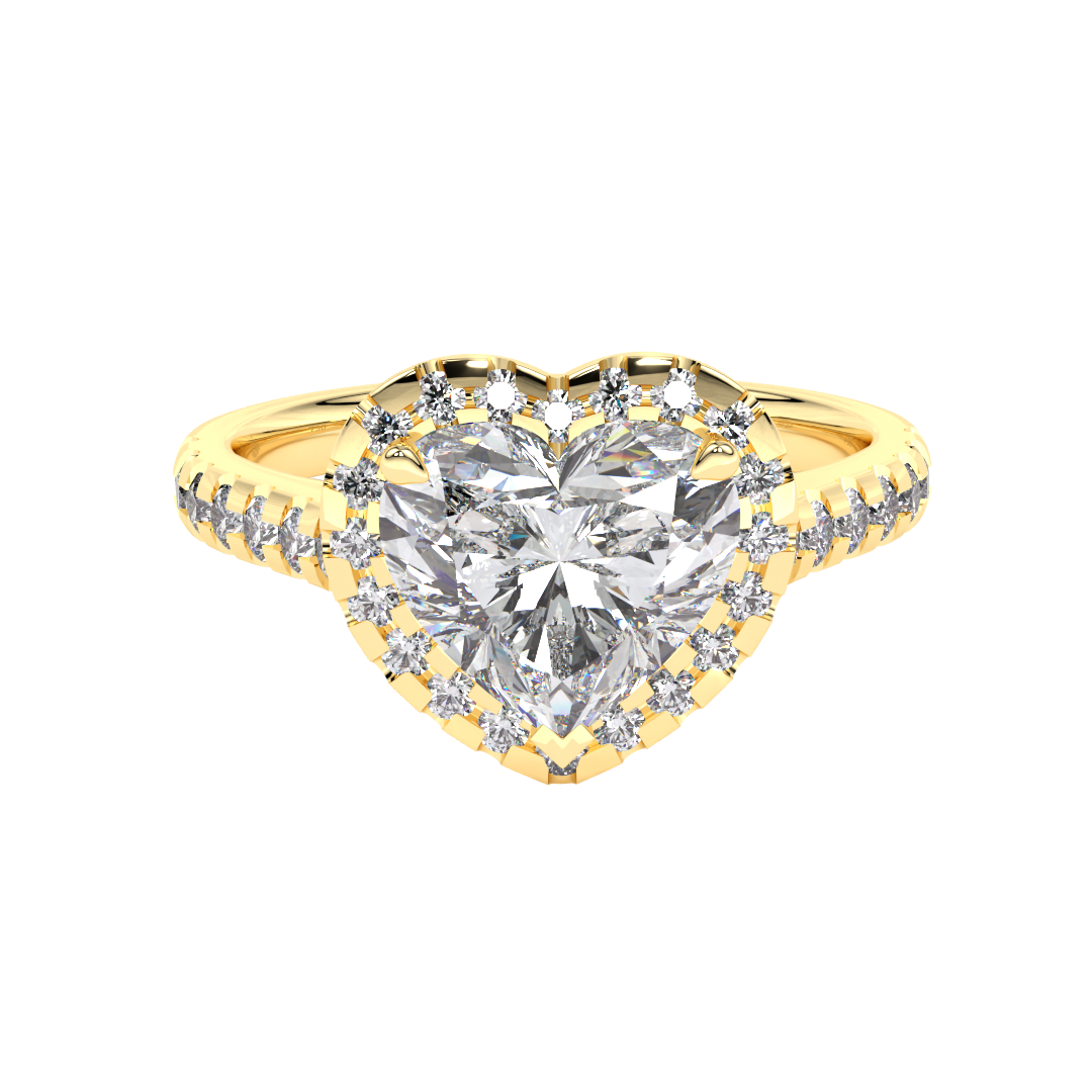Brigitte Heart Shaped Diamond Engagement Ring