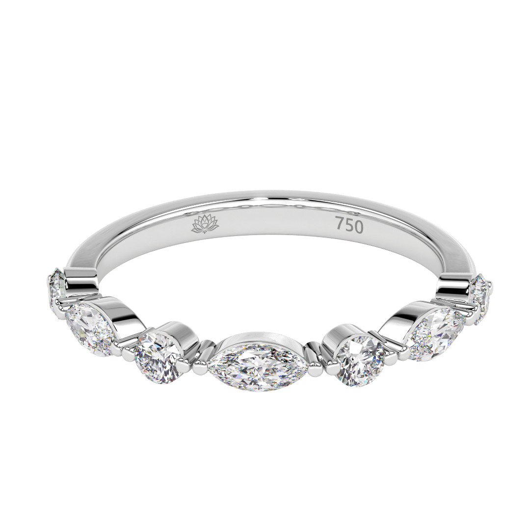 Cassandra 2 Stone Diamond Wedding Band