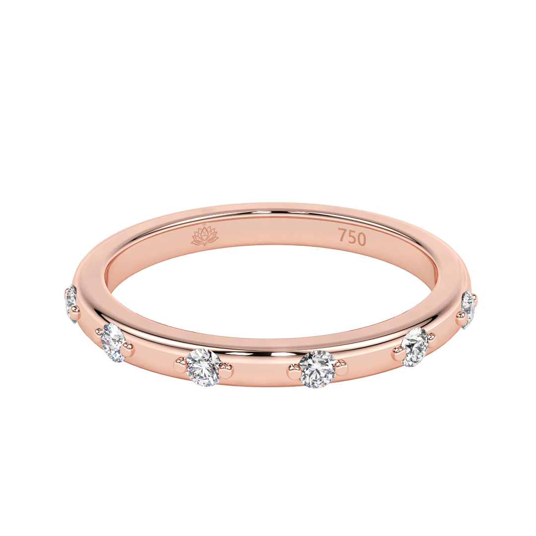 Serenity Round Spaced Diamond Band