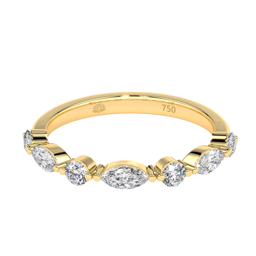 Cassandra 2 Stone Diamond Wedding Band