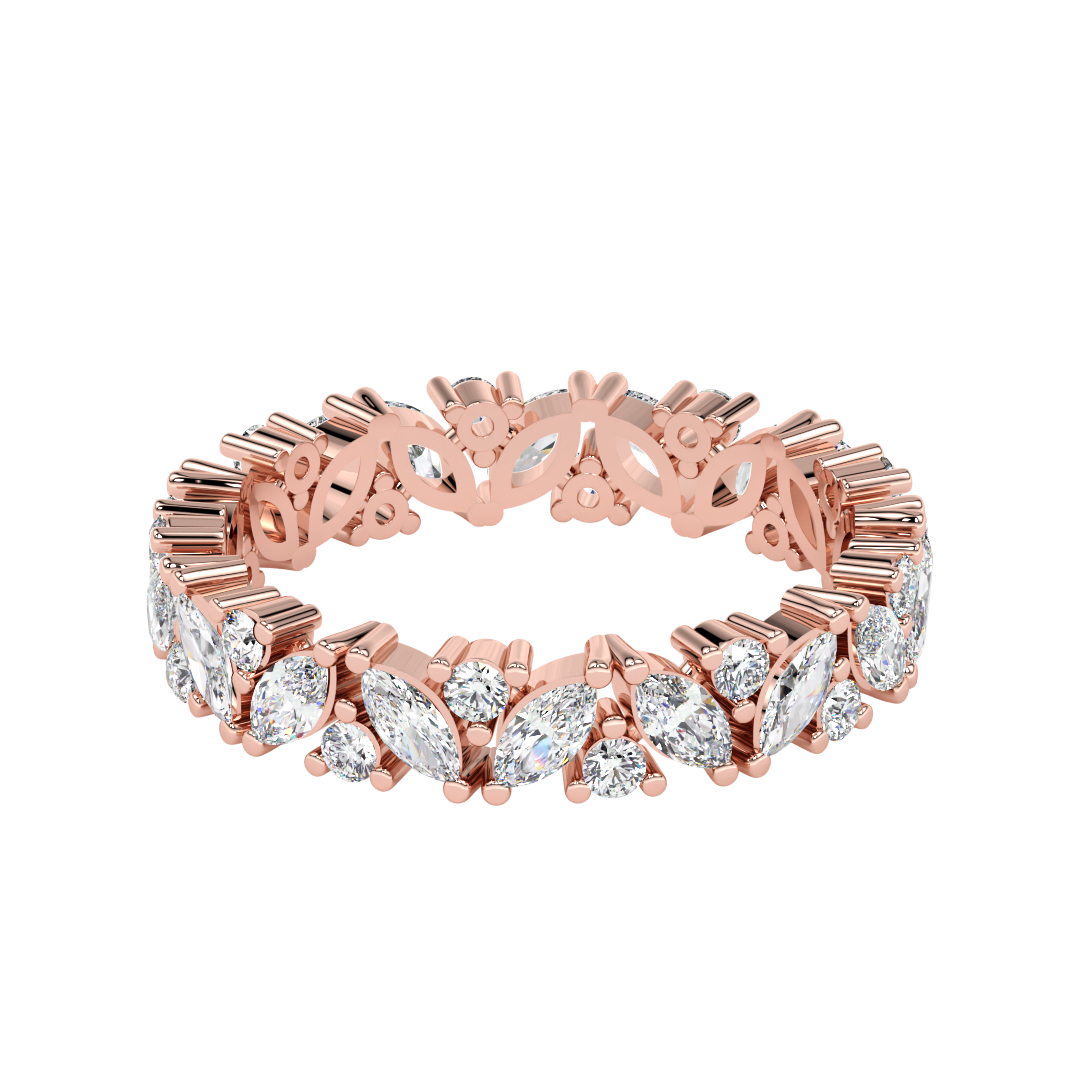 Béatrice Marquise & Round Cut Half Band