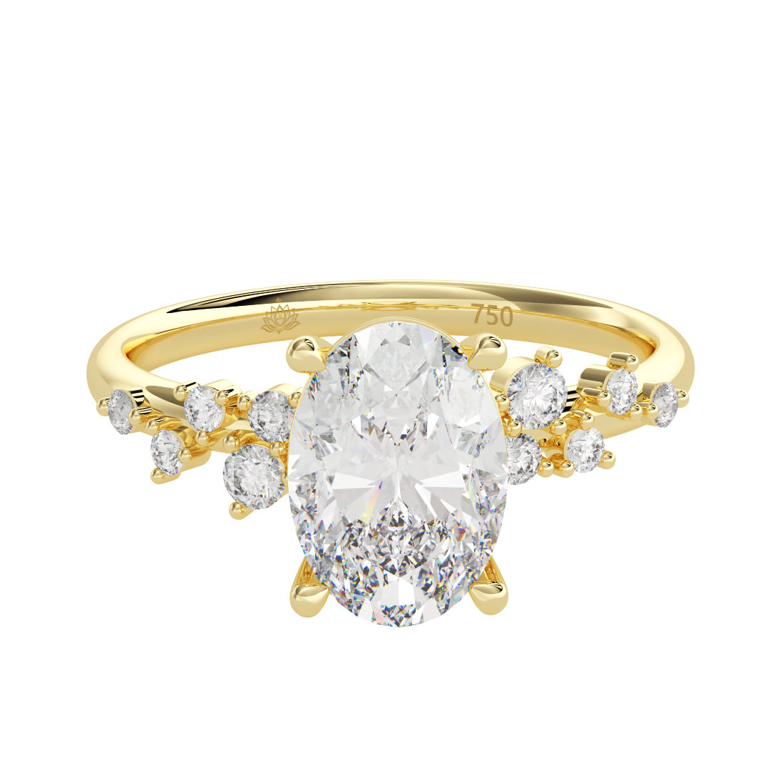 Calliope Étoile Oval Cut Diamond Band