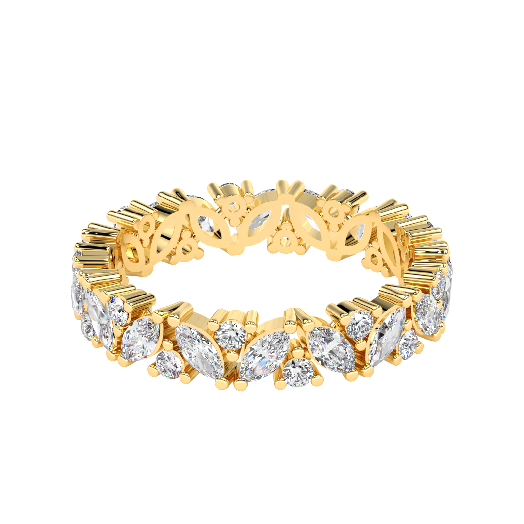 Béatrice Marquise & Round Cut Half Band