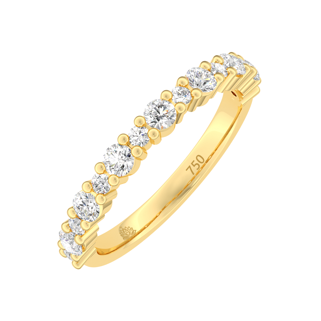 Luminara Round Brilliant Cut Diamond Wedding Band