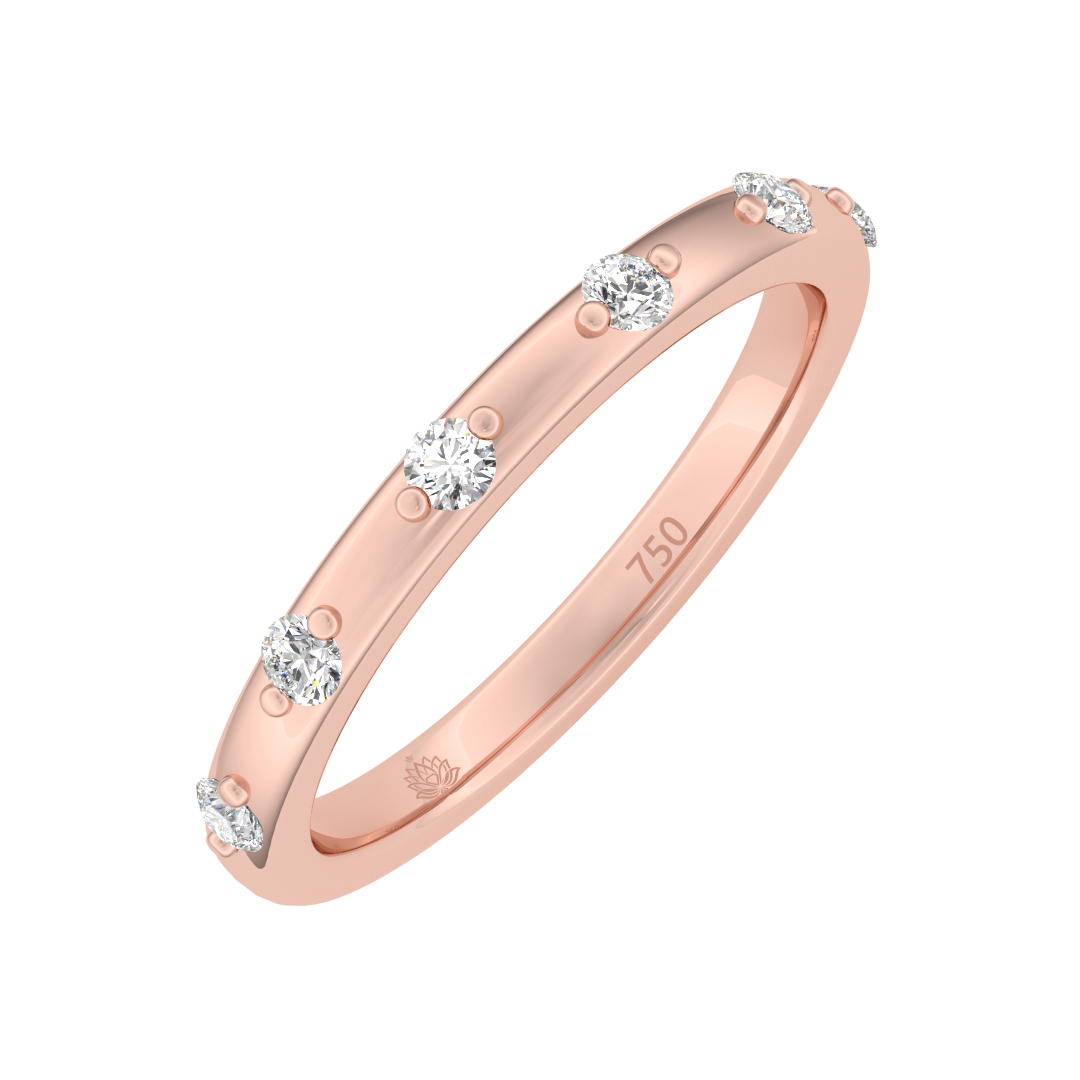 Serenity Round Spaced Diamond Band