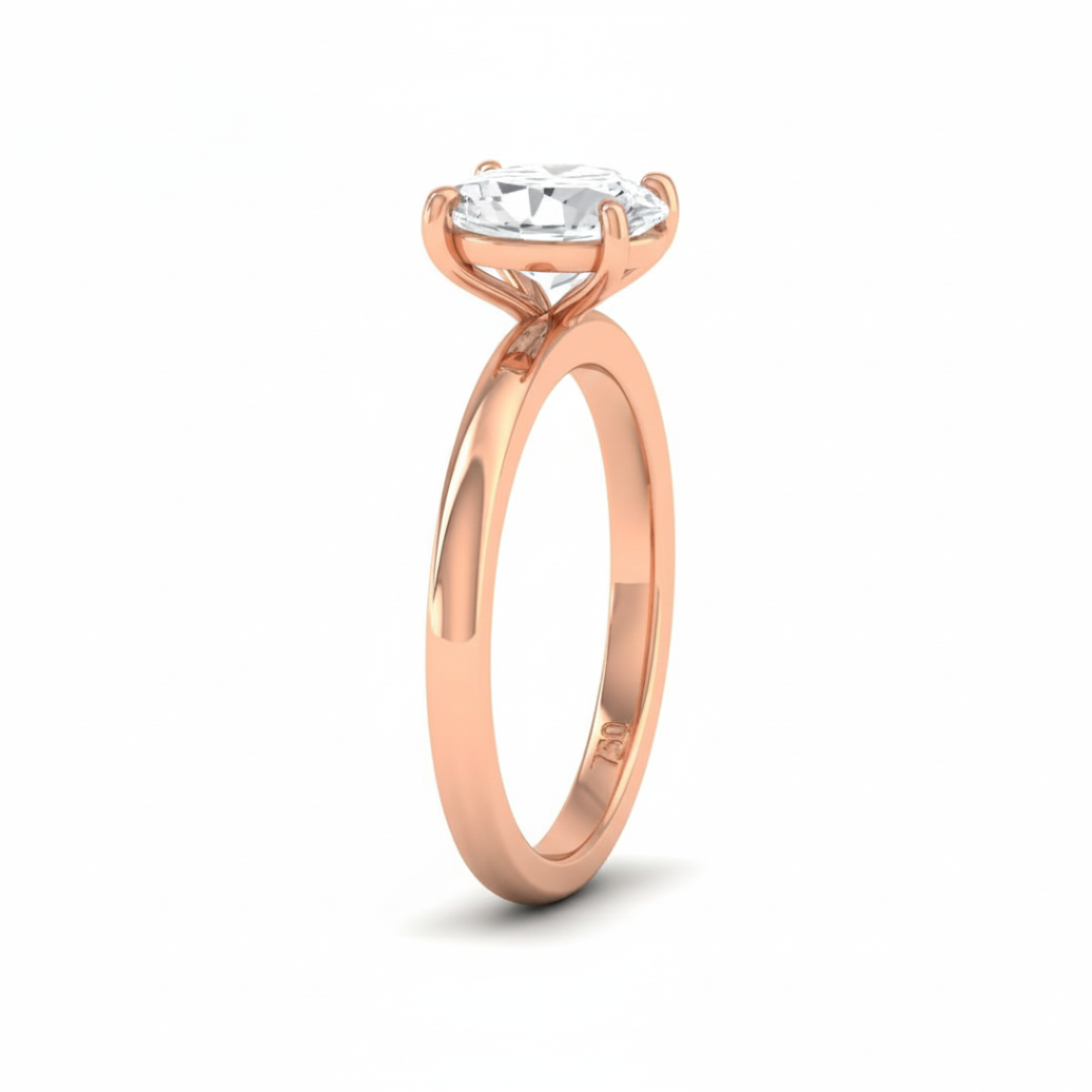 Anaya Solitaire Oval Cut With Diamond Engagement Ring