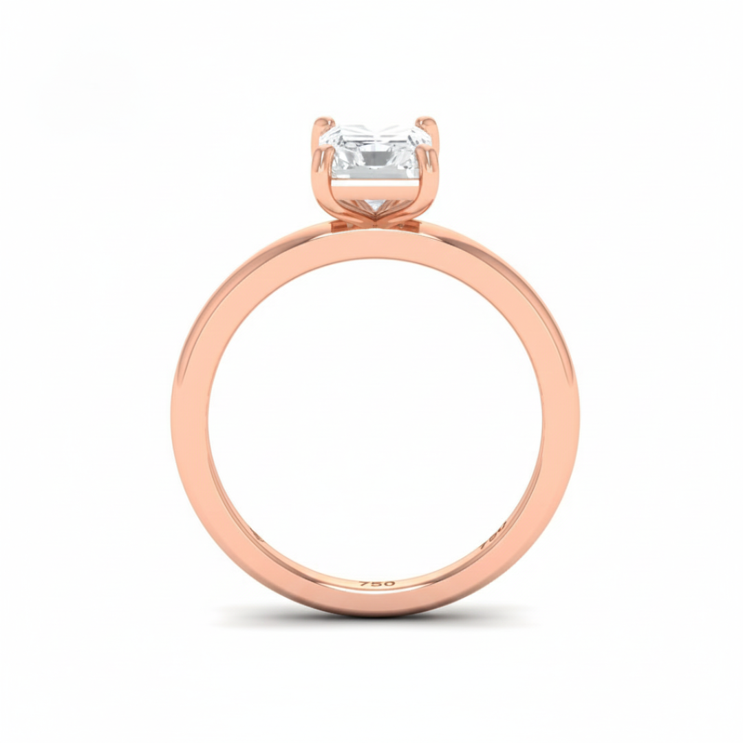 Anaya Solitaire Radiant Cut With Diamond Engagement Ring
