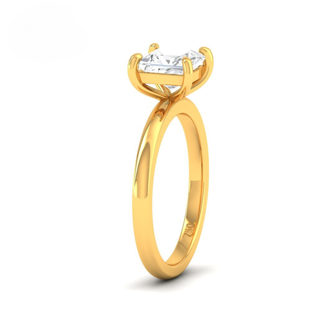 Anaya Solitaire Princess Cut With Diamond Engagement Ring