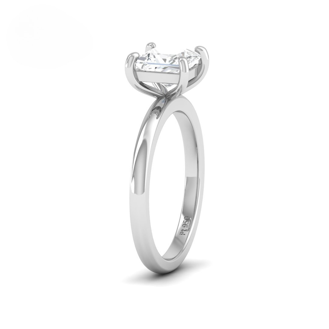 Anaya Solitaire Princess Cut With Diamond Engagement Ring