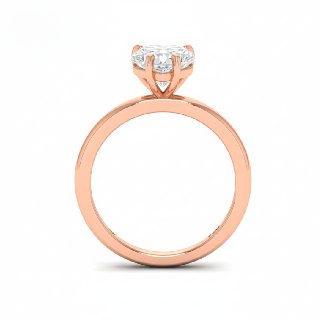 Anaya Solitaire Heart Cut With Diamond Engagement Ring