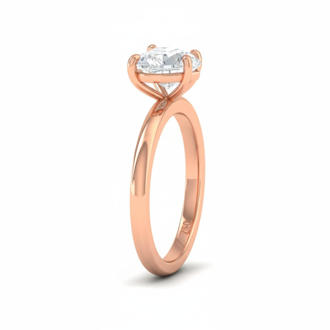 Anaya Solitaire Heart Cut With Diamond Engagement Ring