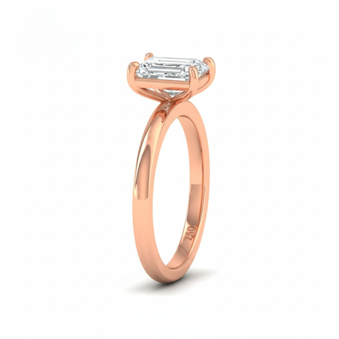 Anaya Solitaire Radiant Cut With Diamond Engagement Ring
