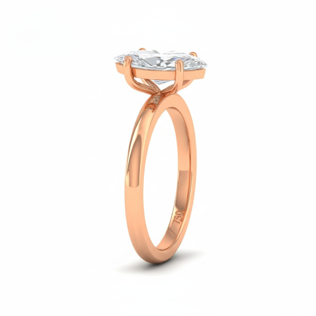 Anaya Solitaire Marquise Cut With Diamond Engagement Ring
