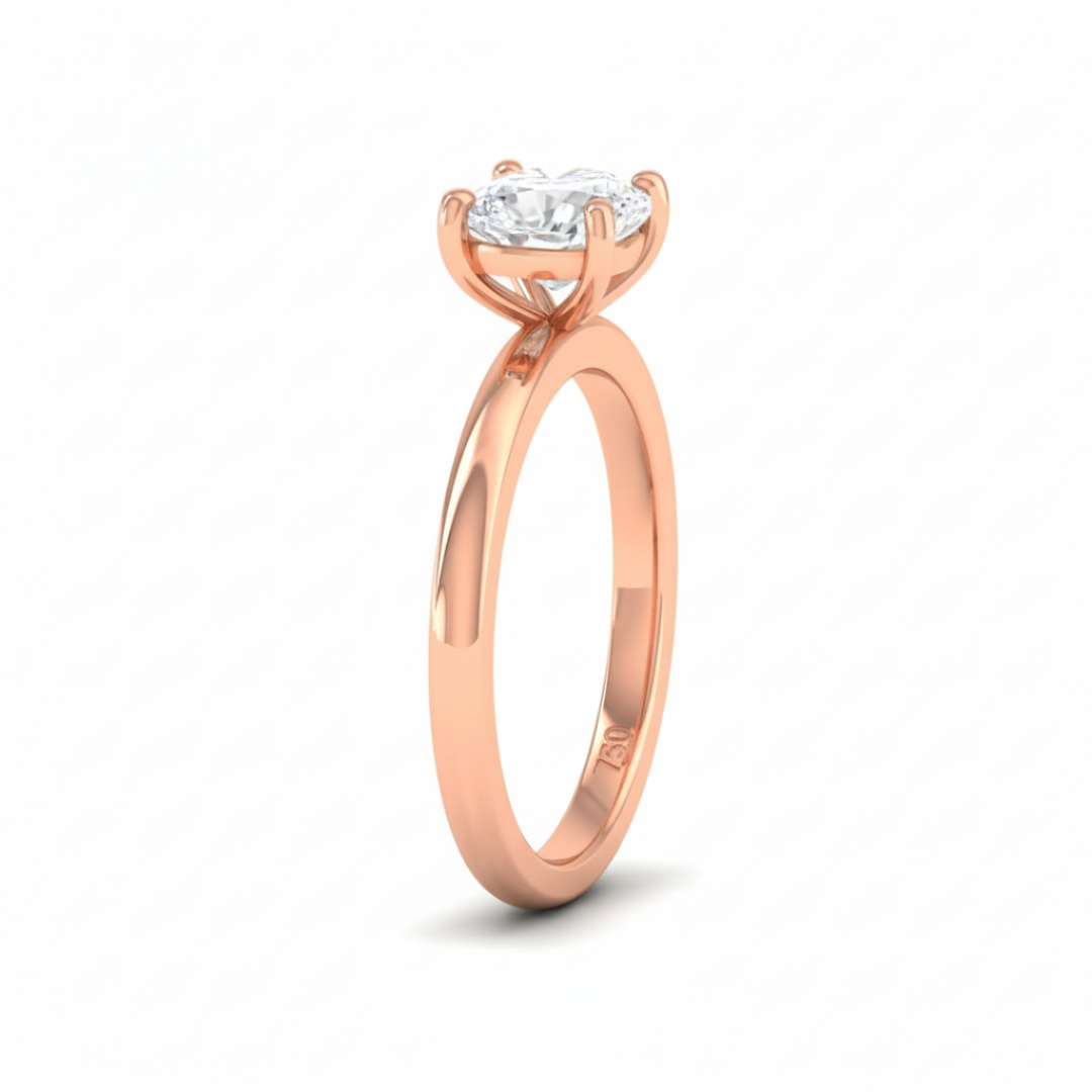 Anaya Solitaire Cushion Cut With Diamond Engagement Ring