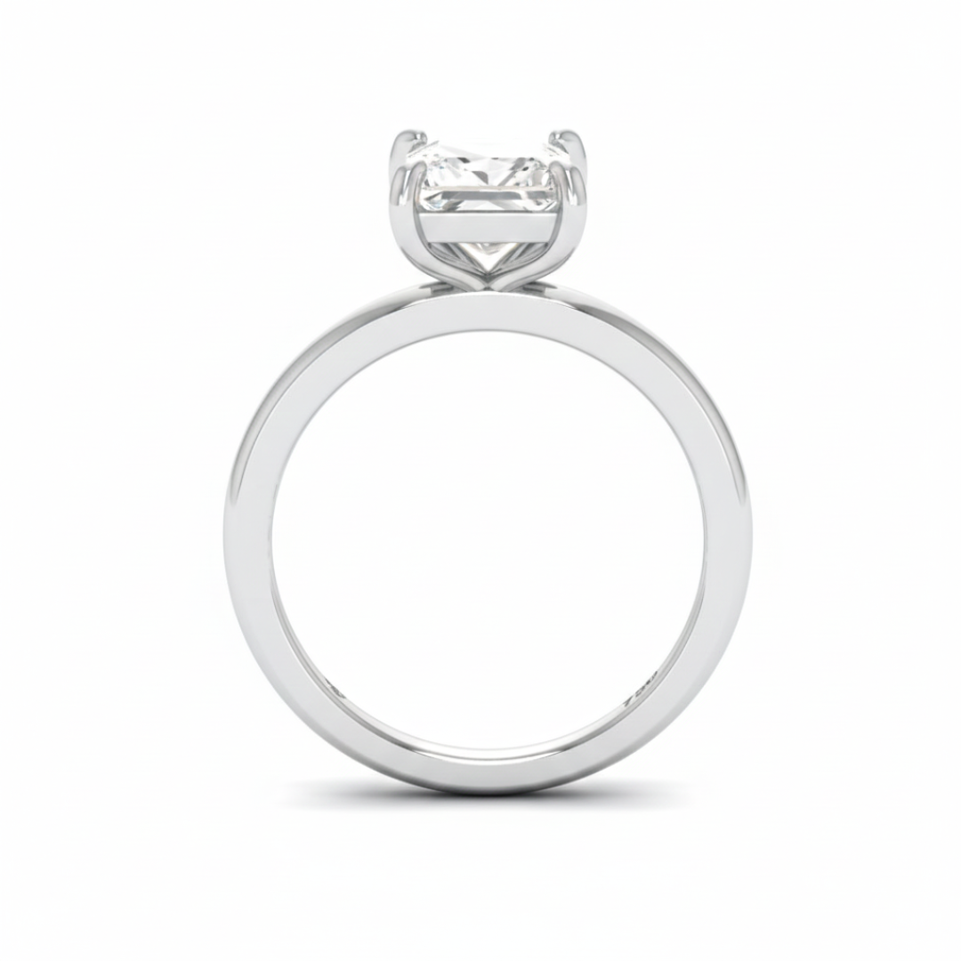 Anaya Solitaire Princess Cut With Diamond Engagement Ring