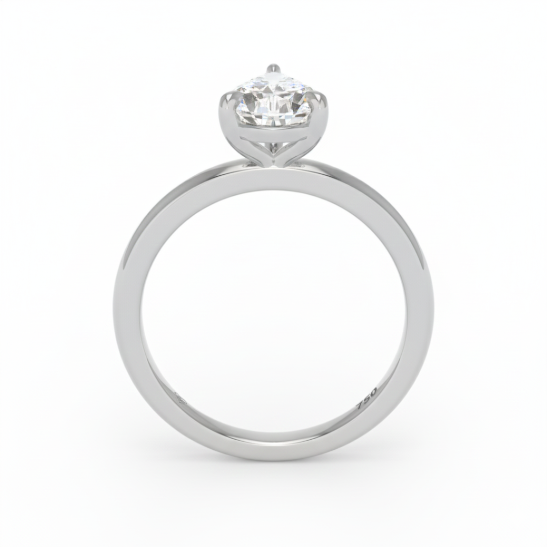 Anaya Solitaire Pear Cut With Diamond Engagement Ring