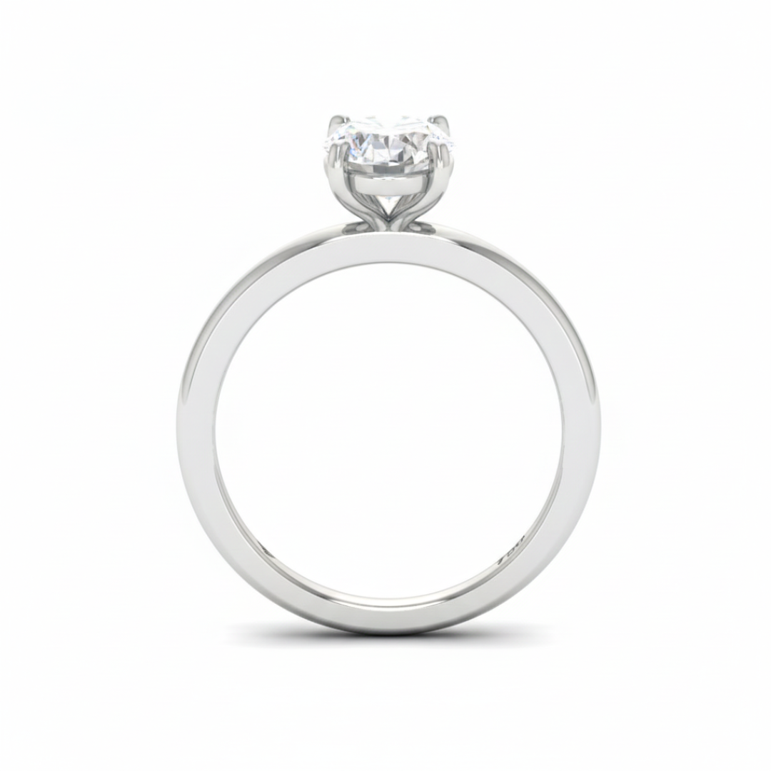Anaya Solitaire Oval Cut With Diamond Engagement Ring