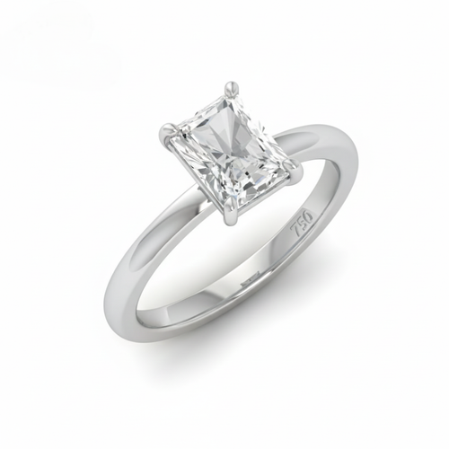 Load image 1 in gallery view. Anaya Solitaire Radiant Cut With Diamond Engagement Ring