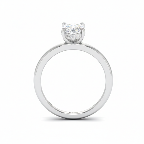 Load image 1 in gallery view. Kiara Marquise Cut Diamond With Hidden Halo Engagement Ring