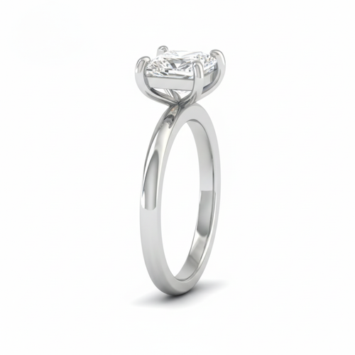 Load image 1 in gallery view. Anaya Solitaire Princess Cut With Diamond Engagement Ring