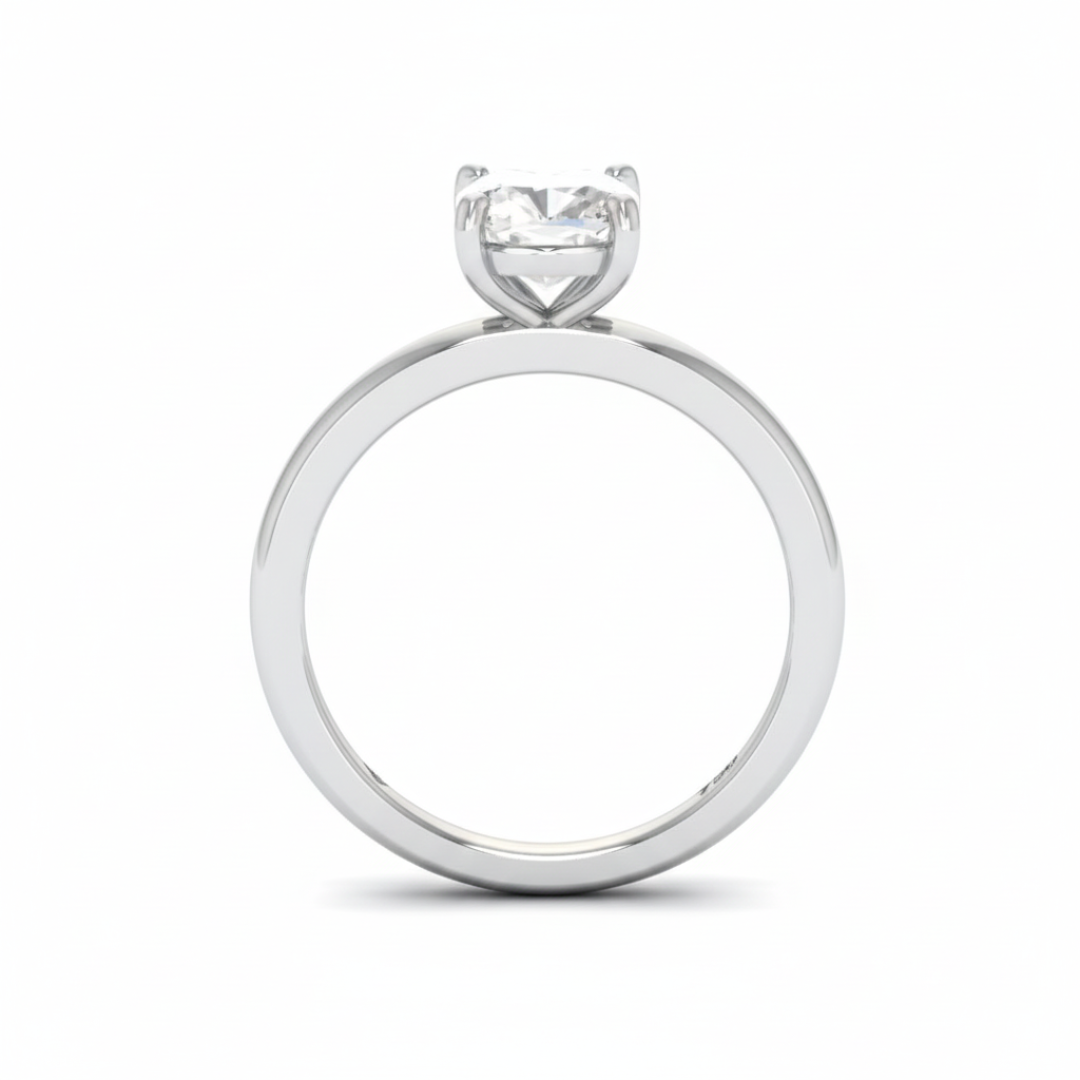 Anaya Solitaire Cushion Cut With Diamond Engagement Ring