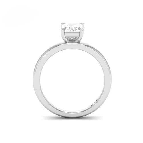 Load image 1 in gallery view. Anaya Solitaire Emerald Cut With Diamond Engagement Ring