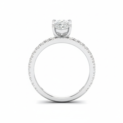 Load image 1 in gallery view. Athena Marquise With Diamond Band Engagement Ring