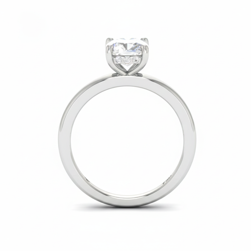 Load image 1 in gallery view. Kiara Cushion Cut Diamond With Hidden Halo Engagement Ring
