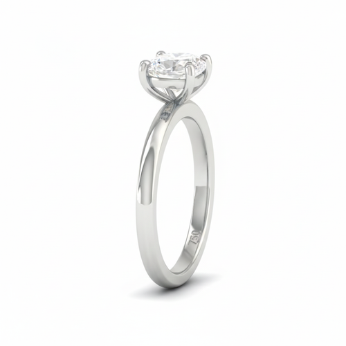 Load image 1 in gallery view. Anaya Solitaire Cushion Cut With Diamond Engagement Ring