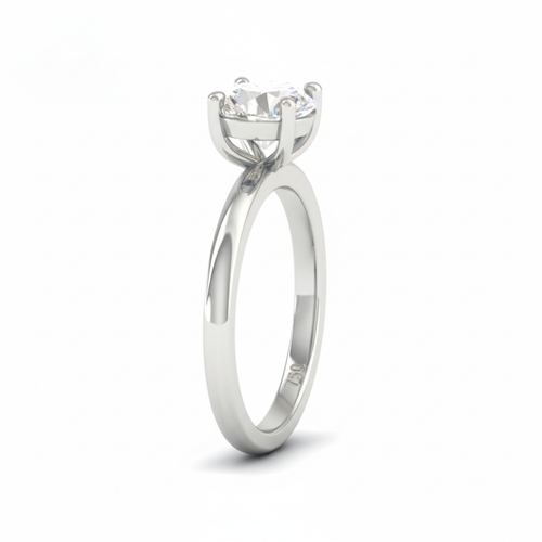 Load image 1 in gallery view. Anaya Solitaire Round Cut With Diamond Engagement Ring