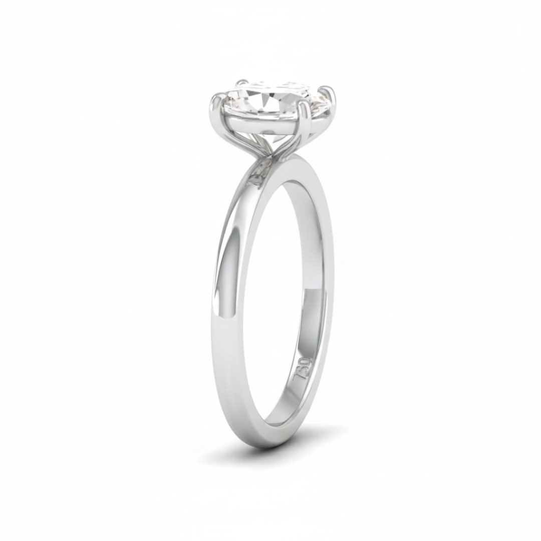Anaya Solitaire Oval Cut With Diamond Engagement Ring