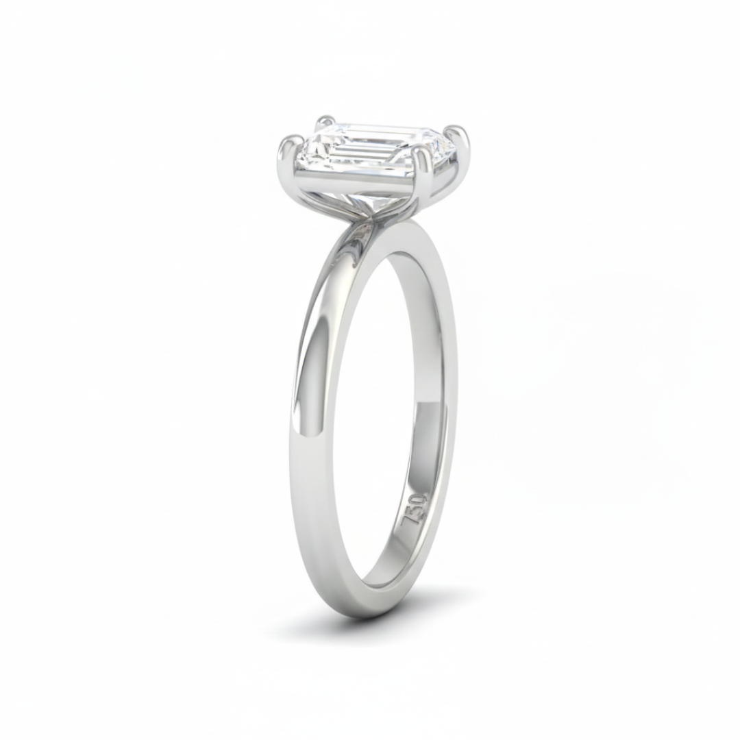 Anaya Solitaire Radiant Cut With Diamond Engagement Ring