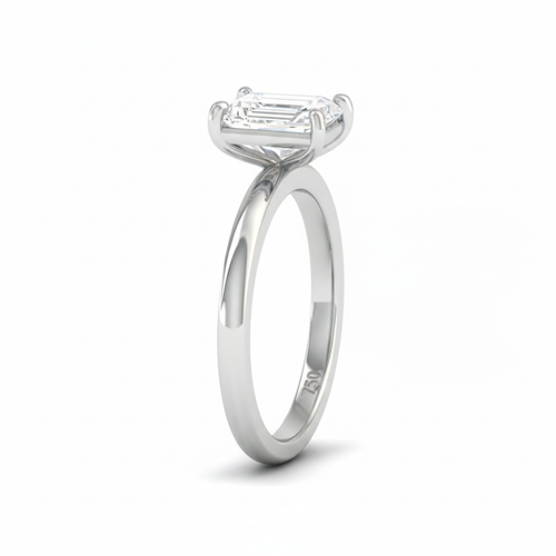 Load image 1 in gallery view. Anaya Solitaire Radiant Cut With Diamond Engagement Ring