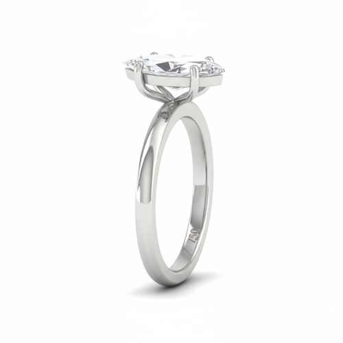 Load image 1 in gallery view. Anaya Solitaire Marquise Cut With Diamond Engagement Ring