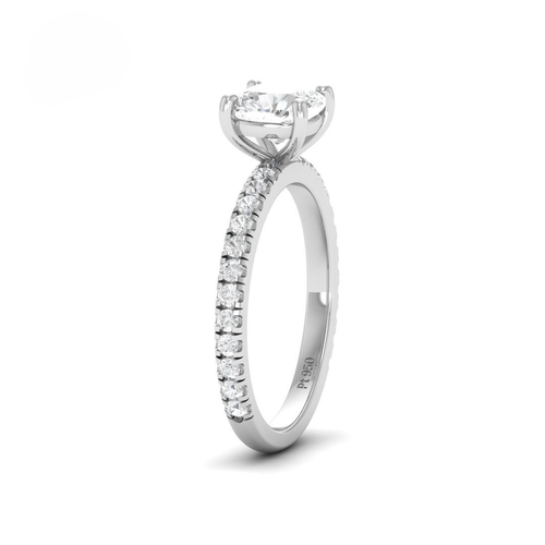 Load image 1 in gallery view. Athena Cushion With Diamond Band Engagement Ring