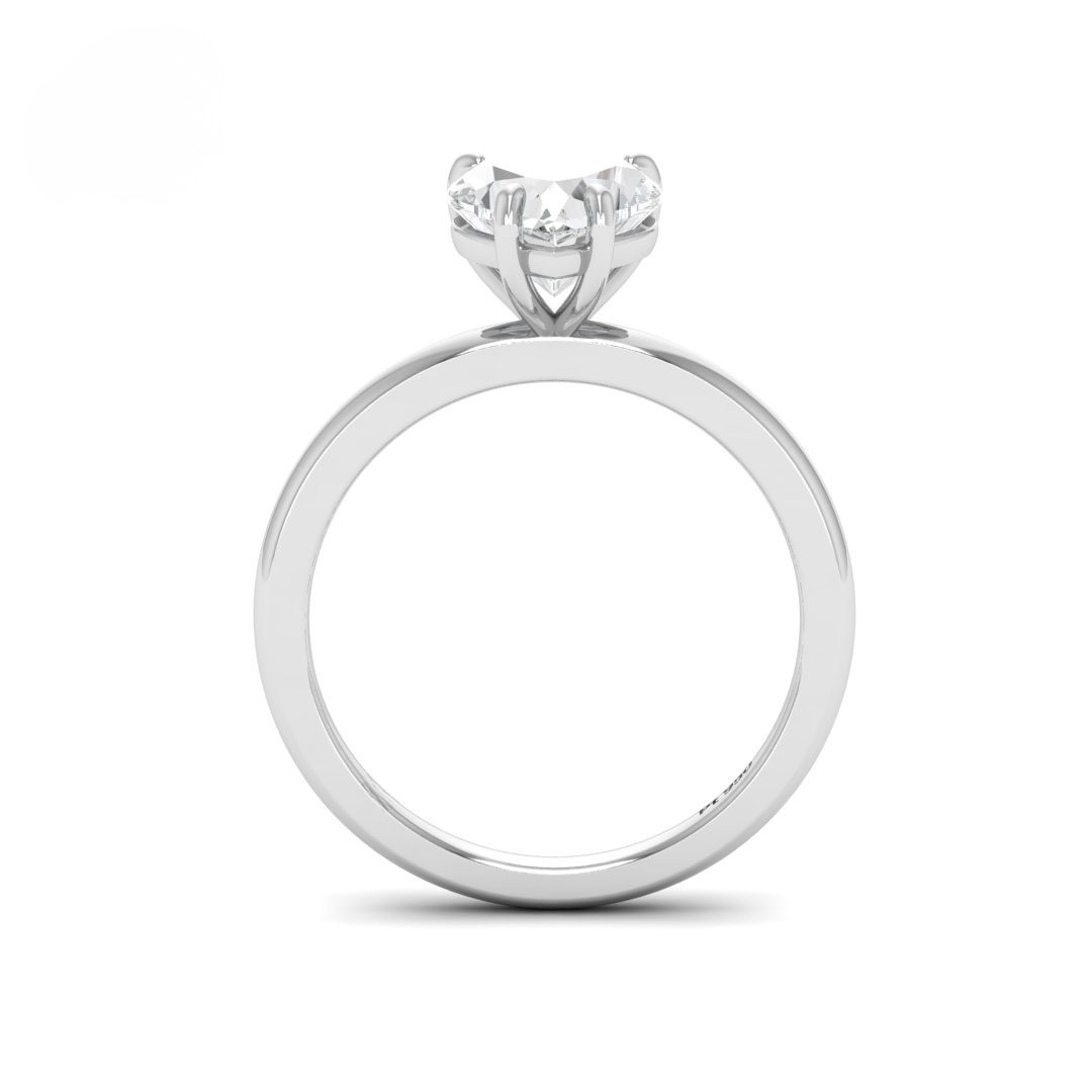 Anaya Solitaire Heart Cut With Diamond Engagement Ring
