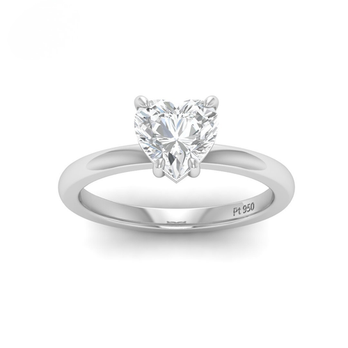 Load image 1 in gallery view. Anaya Solitaire Heart Cut With Diamond Engagement Ring