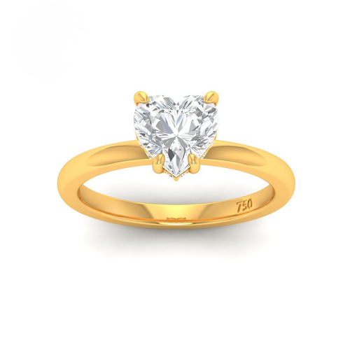 Load image 1 in gallery view. Kiara Heart Cut Diamond With Hidden Halo Engagement Ring