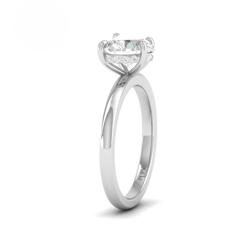 Load image 1 in gallery view. Kiara Heart Cut Diamond With Hidden Halo Engagement Ring